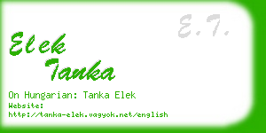 elek tanka business card